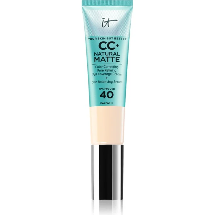 IT Cosmetics Your Skin But Better CC+ Natural Matte CC Cream, getönte Tagescreme mit SPF 40 für mattes Aussehen, Fair Warm, 32 ml