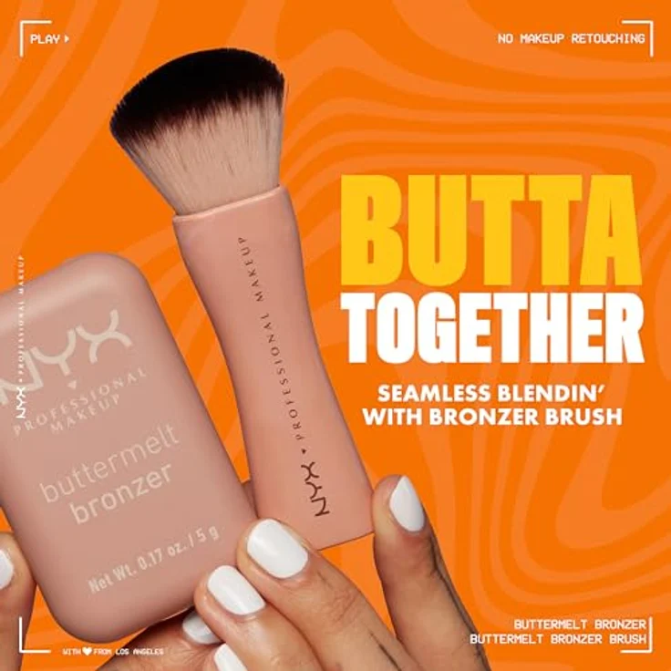 NYX Professional Makeup Buttermelt Bronzer, cremiger Bronzer in Farbton 02 All Buttad Up, 5 g für einen sonnengeküssten Teint und Konturierung – Bild 7