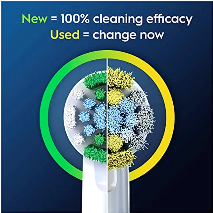 Braun Oral-B Pro CrossAction Aufsteckbürsten, 10 Stück Ersatzbürsten, klinisch bestätigt 10x bessere Plaqueentfernung, Farbe: Weiß – Bild 7