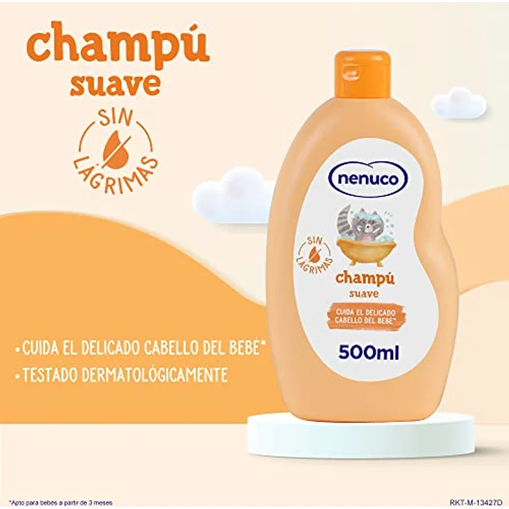 Nenuco Mildes Baby-Shampoo mit süßer Mandelmilch, ohne Tränen, 500 ml – Bild 2