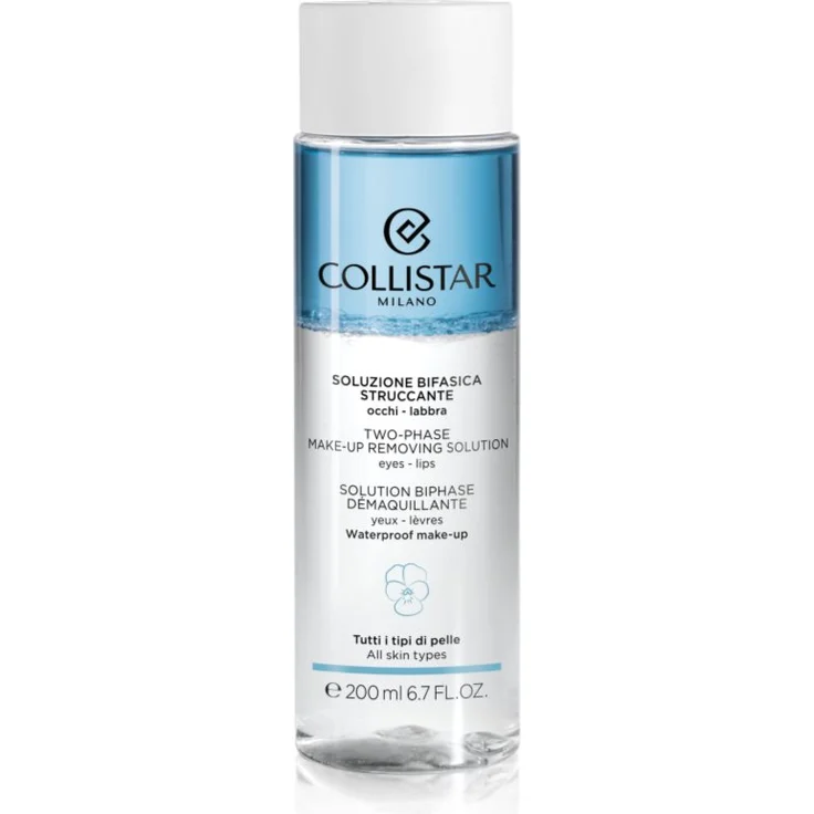 Collistar Cleansers Two-phase Make-up Removing Solution Eyes-Lips, Zweiphasen-Make-up-Entferner für wasserfestes Augen- und Lippen-Make-up, 200 ml, alkoholfrei, hautschonend