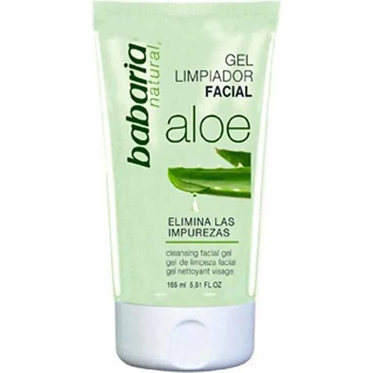 Babaria Aloe Vera Mattierendes Gesichtsreinigungsgel, 150 ml für fettige Haut mit natürlichen Inhaltsstoffen