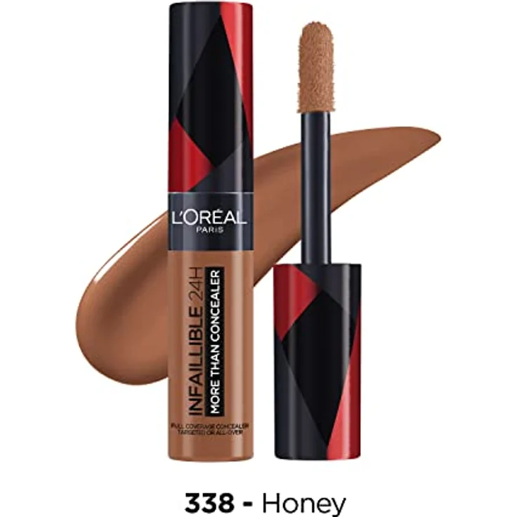 L'Oréal Paris Concealer zum Abdecken und Auffrischen, Für ein deckendes Finish und bis zu 16H Halt, Infaillible More Than Concealer, Farbe: 338 Honey, 11 ml – Bild 2