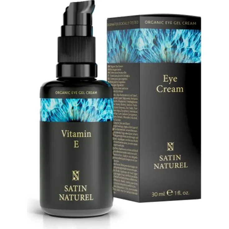 BIO Augencreme mit Aloe Vera + Hyaluron + Taurin + Vitamin E für Frauen 30ml - Augencreme gegen Falten und Augenringe Vegan - Augenringe entfernen Soforteffekt - Augen Lifting Booster - Eye Cream