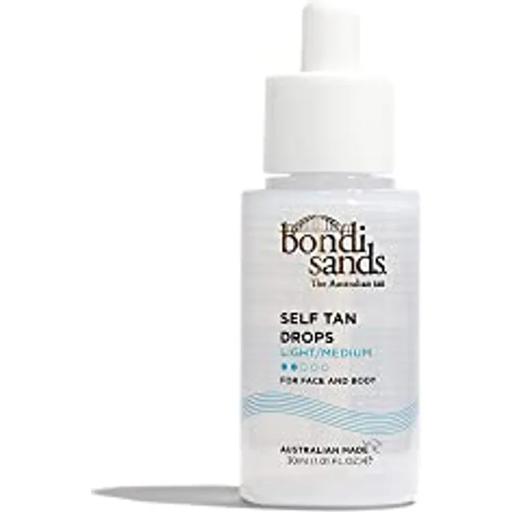 Bondi Sands - Self Tan Drops Light/Medium - Selbstbräuner für Gesicht und Körper in Tropfen, individuell dosierbar, für eine leichte bis mittlere Bräune, 30ml