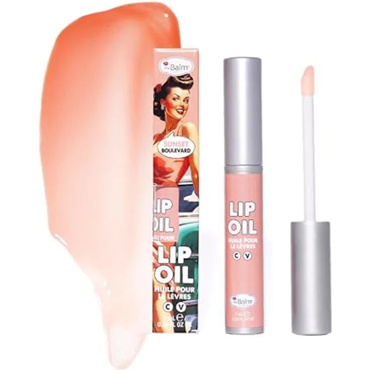 theBalm Lip Oil Lippenöl Farbton Sunset Boulevard, 7 ml, hochglänzend, vegan, feuchtigkeitsspendend – Bild 2