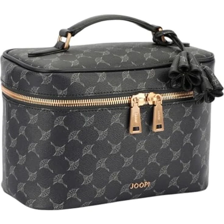 JOOP! Cortina 1.0 Flora Washbag M, Beauty Case in Dunkelblau mit Spiegel und mehreren Fächern, 25 x 17 x 14 cm – Bild 2
