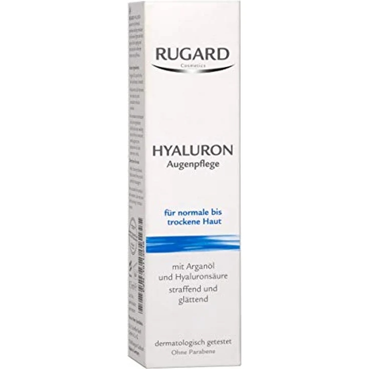 RUGARD Hyaluron Augenpflege: Augencreme gegen Augenringe, Tränensäcke & Fältchen, mit Hyaluronsäure und Vitamin E, 15ml – Bild 2