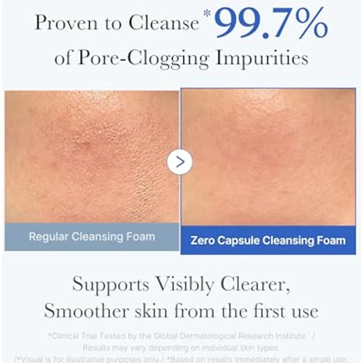 Medicube Zero Pore Clear Blue Capsule Cleanser, Sanfter Gesichtsreiniger mit AHA, BHA & PHA für Porenpflege und Hauttextur, 120 g – Bild 3
