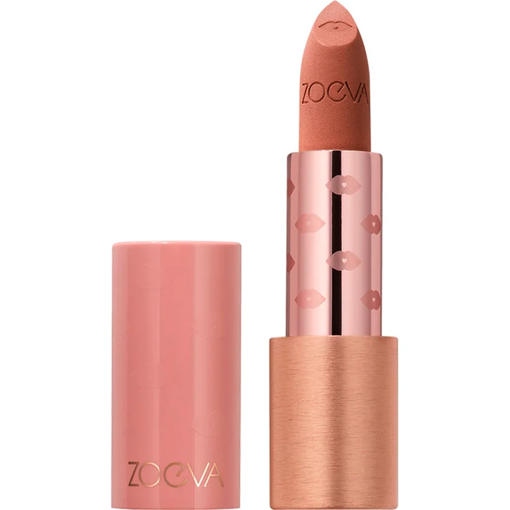 ZOEVA Velvet Love Matte Hyaluronic Lipstick Barbara, Feuchtigkeitsspendender Lippenstift in hellem Nude-Braun, 3,9 g