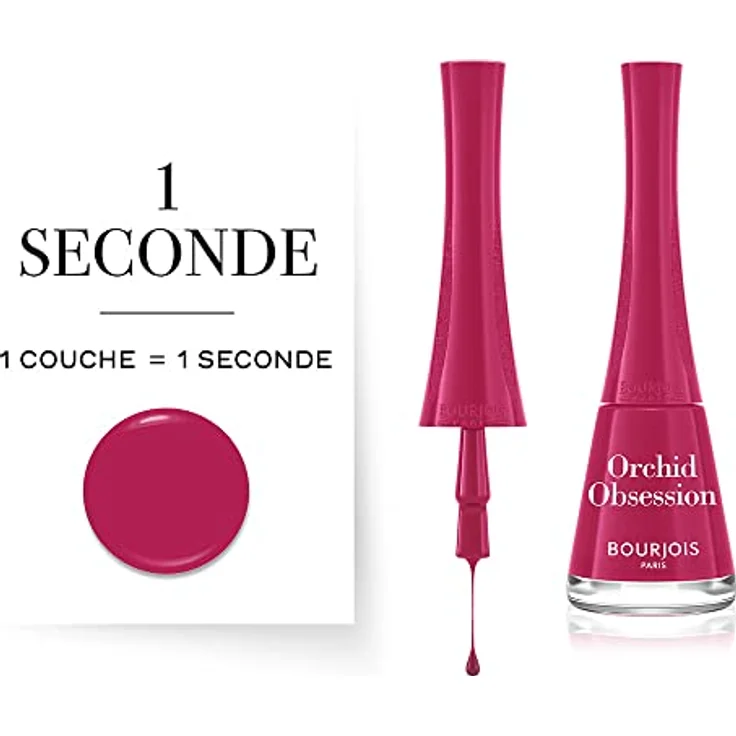 Bourjois Nail Polish, schnelltrocknender Nagellack mit Panoramabürste, 9 ml – Bild 4