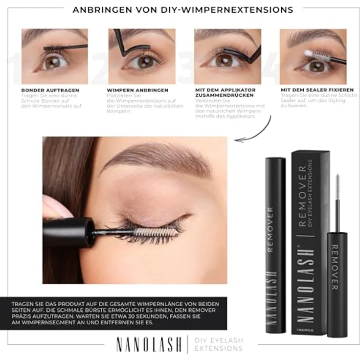 Nanolash Remover für cluster wimpern 5ml - löst Kleber in Sekunden auf - Preisvergleich – Bild 3