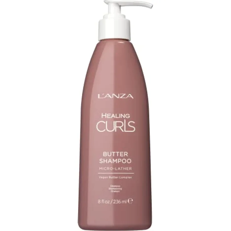 L’ANZA HEALING CURLS BUTTER SHAMPOO - Pflegendes Lockenshampoo für sanfte Reinigung und aufgefrischte Locken, ohne Parabene und Sulfate (236 ml)