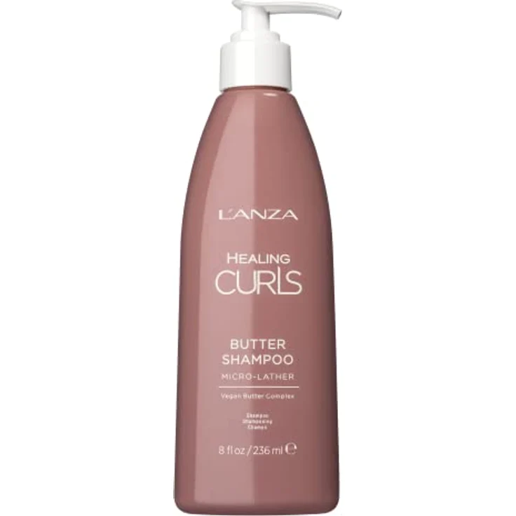 L’ANZA HEALING CURLS BUTTER SHAMPOO - Pflegendes Lockenshampoo für sanfte Reinigung und aufgefrischte Locken, ohne Parabene und Sulfate (236 ml) – Bild 1