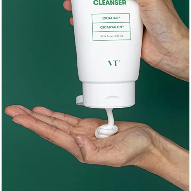 VT Cosmetics Cica Mild Foam Cleanser, sanfte Gesichtsreinigung mit Feuchtigkeitsspendender Wirkung, 300 ml – Bild 2
