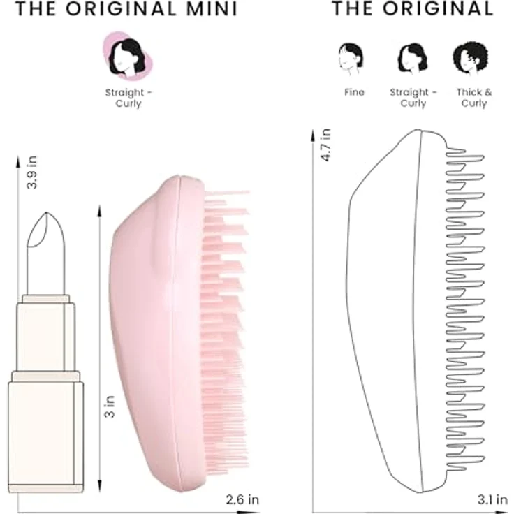 Tangle Teezer The Original Mini Detangling Haarbürste Millenial Pink – Bild 8