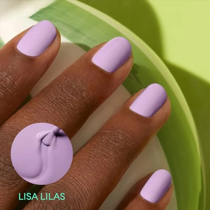 Manucurist Green Nagellack - Klassischer, natürlicher 9-Free-Nagellack - Veganer Nagellack mit natürlichen Inhaltsstoffen (84%) - Maniküre - Nagelpflege - 15 ml (Lisa Lilas) – Bild 2