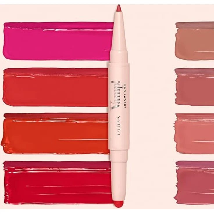 Pupa Vamp! Creamy Duo Lip Pencil #001 Fair Nude, Lippenstift mit präziser Konturdefinition und cremiger Textur, 1 g – Bild 5