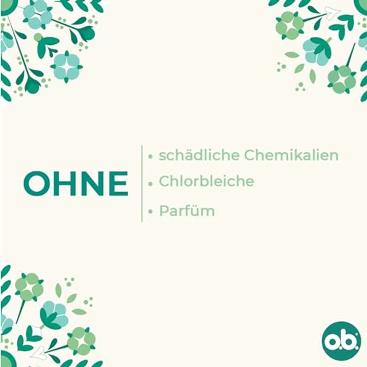 o.b. Organic Tampons Super, 100% Bio-Baumwolle, 16 Stück – Bild 2