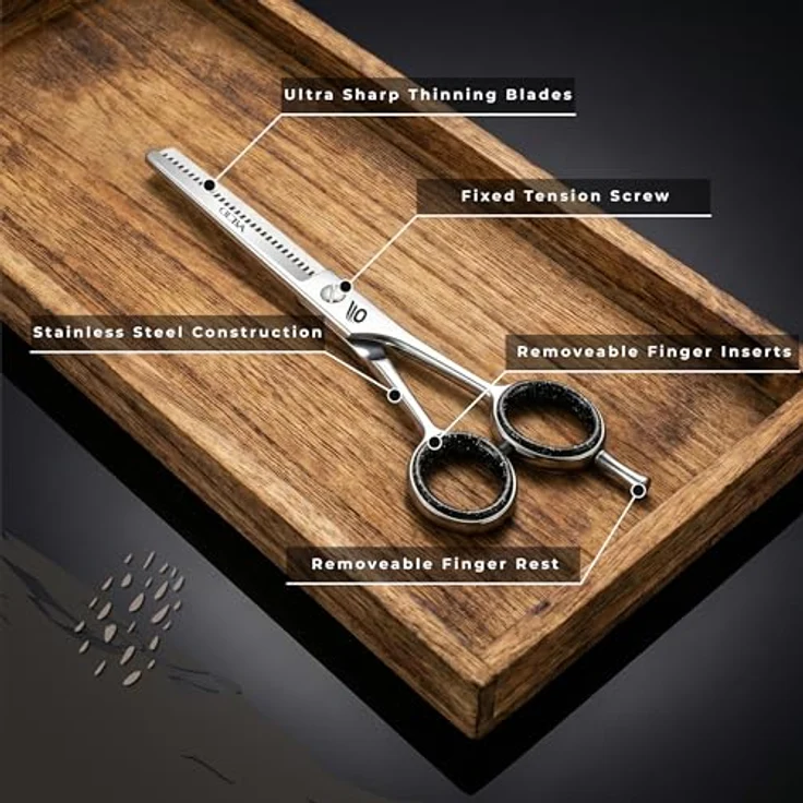 OCBA Friseurschere, 6 Zoll Edelstahl Haarschneideschere, Professionelle Friseurschere mit ergonomischem Design und extrem scharfen Klingen – Bild 5