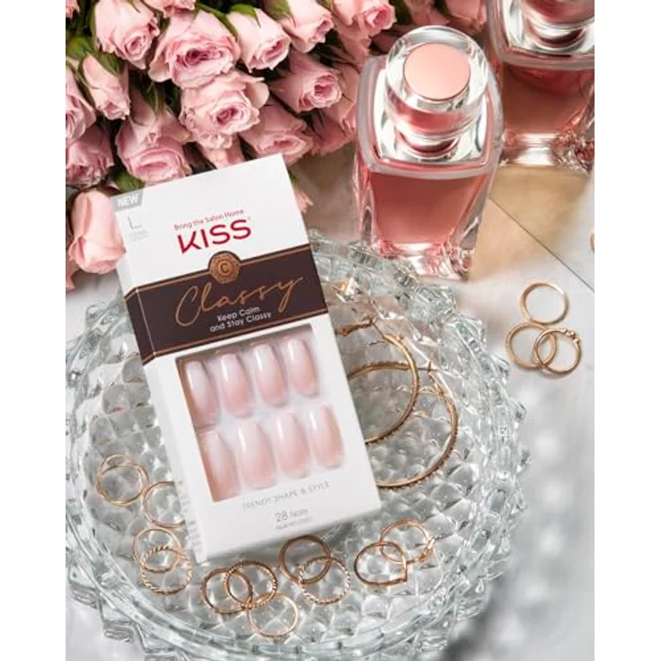 KISS Classy Nails Be-you-tiful, künstliche Fingernägel Long, 28 St., mit speziell geeignetem Kleber für langanhaltenden Halt – Bild 6