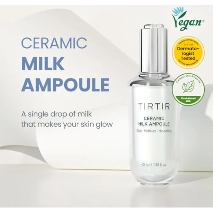 TIRTIR Ceramic Milk Ampoule, Gesichtsserum mit feuchtigkeitsspendender Formel, 40 ml – Bild 2
