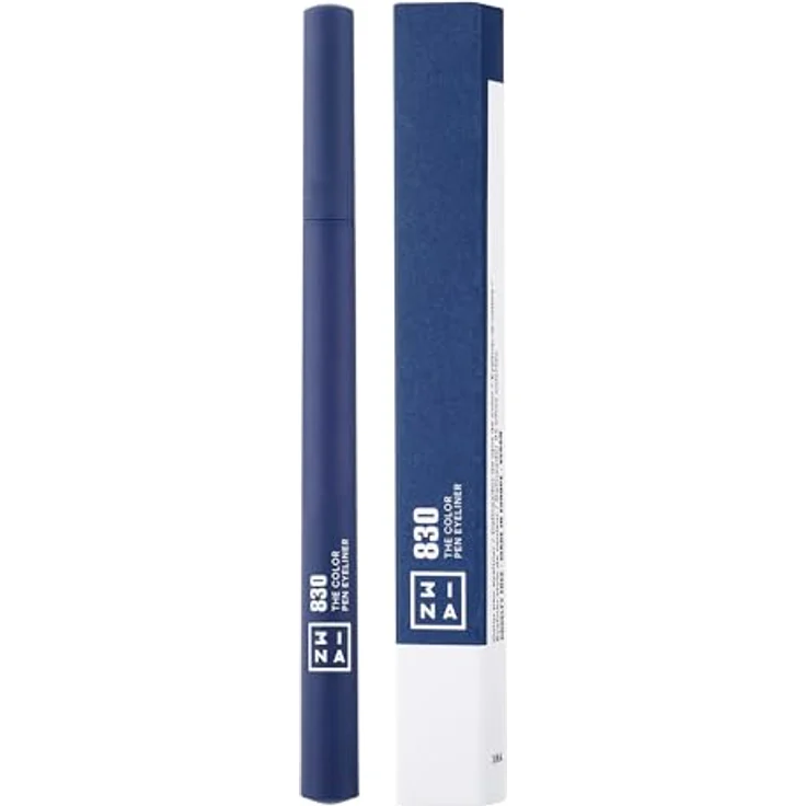 3INA The Color Pen Eyeliner, Filzstift-Eyeliner in Navy Blue, 1 ml mit satter, intensiver Farbe und präziser Linienführung – Bild 4