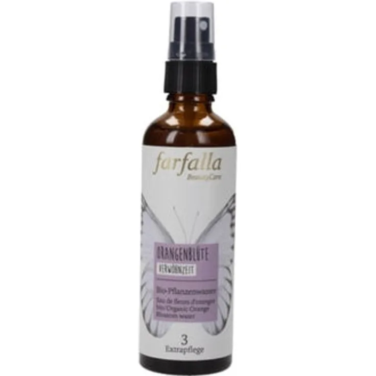 Farfalla Bio-Hydrolat - Orangenblütenwasser 75ml Gesichtswasser 75 ml mit reinigender Wirkung