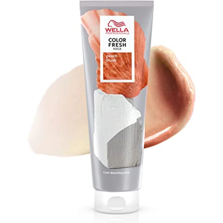 Wella Professionals Color Fresh Mask Peach Blush – Haarkur zum Beleben und Verändern der Haarfarbe – pflegende Tönung mit Avocadoöl – für blondes und aufgehelltes Haar – 150 ml – Bild 1