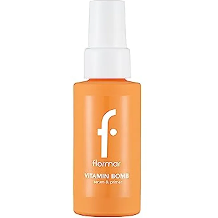 flormar Vitamin Bomb Serum&Primer, aufhellendes Gesichtsserum mit Vitaminen B, C, E, 30 ml, feuchtigkeitsspendend und make-up schützend