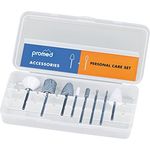 Promed Personal Care Schleifkörper-Set, 8 Schleifkörper für die Naturnagelbearbeitung, Bitset, Nagelfräser Aufsätze, Zubehör für Promed Fräser, Schaftdurchmesser 2,332 bis 2,350 mm.