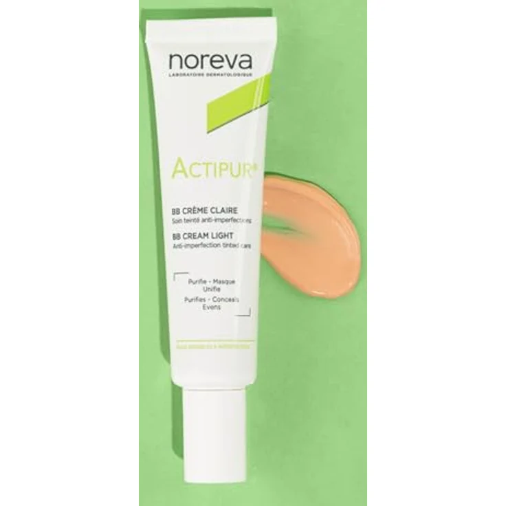Noreva Actipur BB Cream, getönte Tagescreme mit mattierendem Effekt, Farbton Light/Claire, 30 ml – Bild 2
