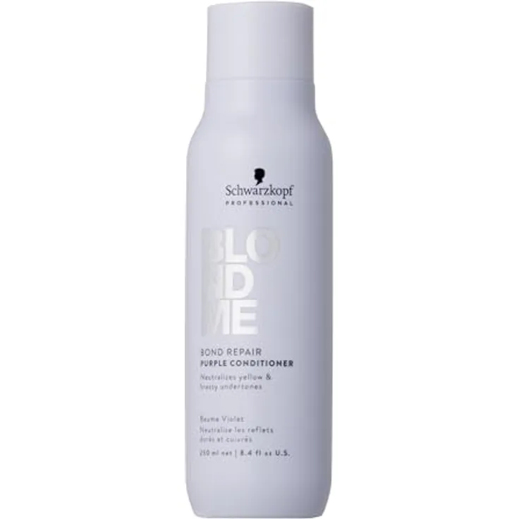 Schwarzkopf Professional BLONDME Bond Repair Purple Conditioner 250 ml, Neutralisiert Gelbtöne, Tiefenwirksam Pflegend Und Entwirrend, Für Blondes Haar