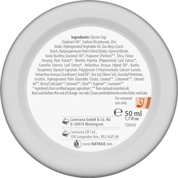 lavera Deo Creme NATURAL & STRONG 48+ h - 50ml, vegan, ohne Aluminium - mit Bio-Ginseng und natürlichen Mineralien – Bild 4