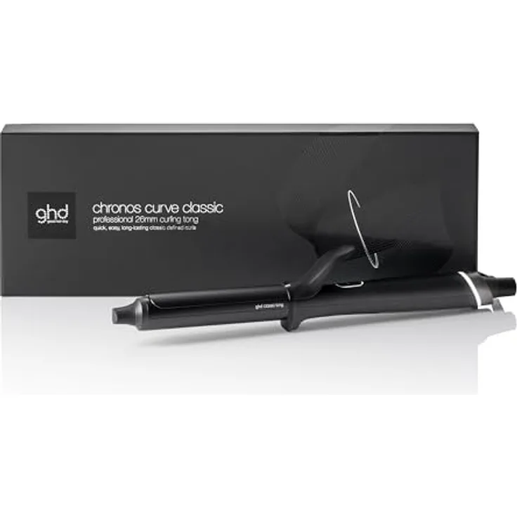 ghd chronos curve classic tong, professioneller Lockenstab in Schwarz mit 26 mm Durchmesser, bis zu 3x schnellere High-Definition Ergebnisse, frizz-frei und 185 °C optimale Stylingtemperatur