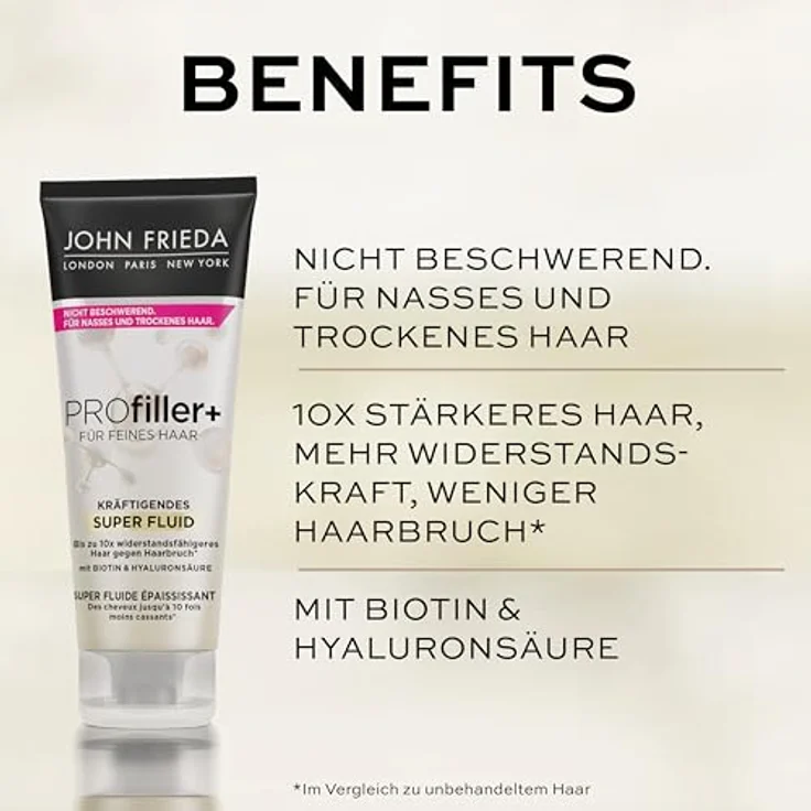 John Frieda PROfiller+ Kräftigendes Super Fluid 100 ml für feines, dünnens Haar – Bild 4