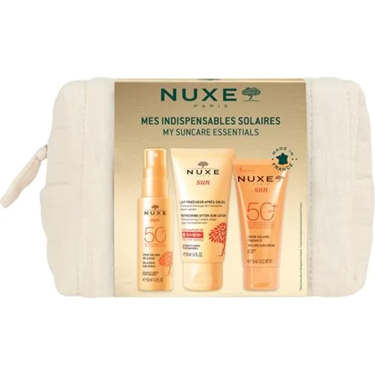 Nuxe Sun Kennenlernset 2025, Bodylotions mit SPF 50, 3 x 50 ml, recycelte Tragetasche – Bild 1