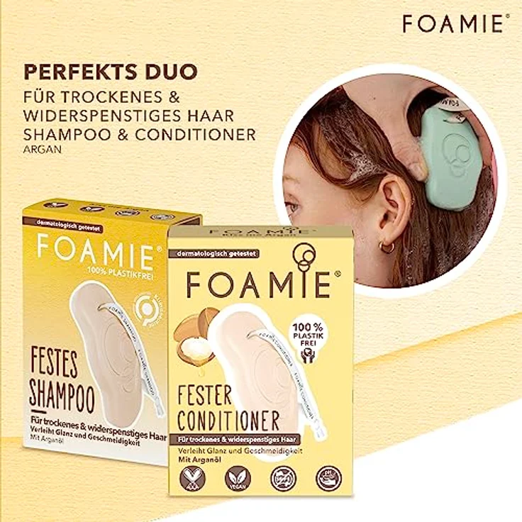 Foamie Festes Shampoo - Kiss Me Argan 80 g – Bild 6