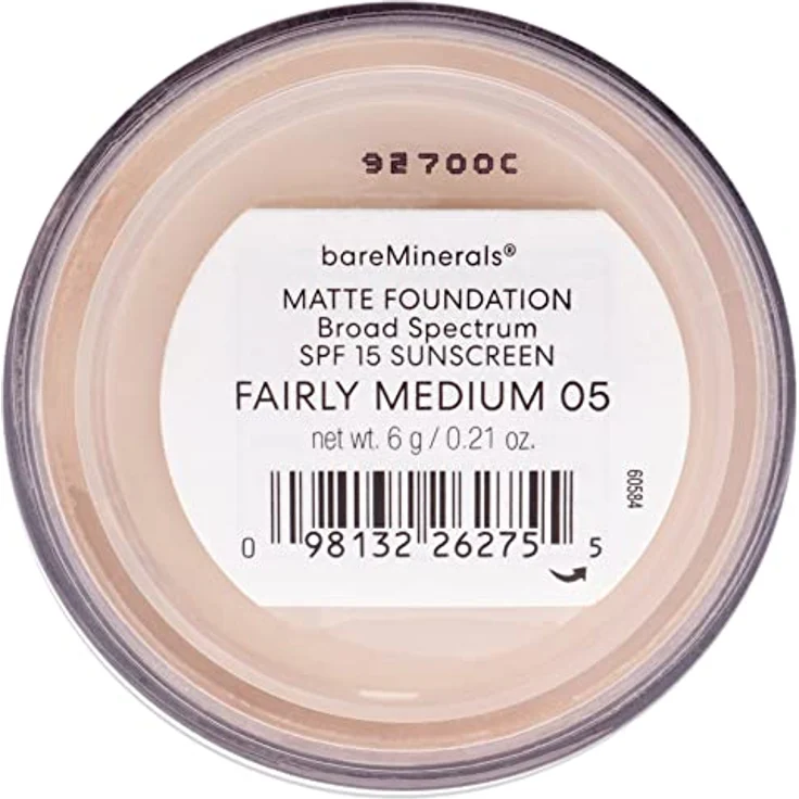 bareMinerals Foundation Matte SPF 15, Mineralfoundation mit 8 g für Damen, natürlicher matten Finish – Bild 3