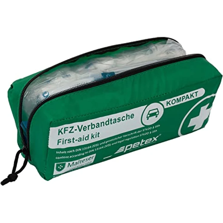 PETEX 43931013 Verbandtasche Slim kompakt Inhalt nach DIN 13164:2022, grün – Bild 3
