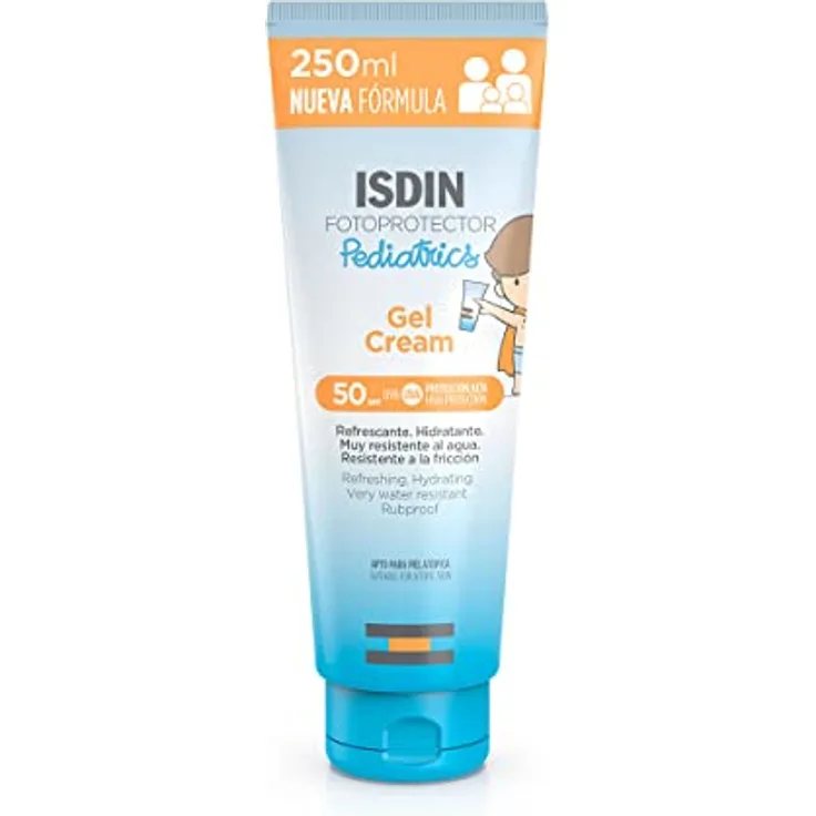 ISDIN Fotoprotector Gel Cream Pediatrics LSF 50 sonnencreme (250ml) | Pflegt wie eine Creme und zieht schnell ein wie ein Gel | Pädiatrisch und dermatologisch getestet