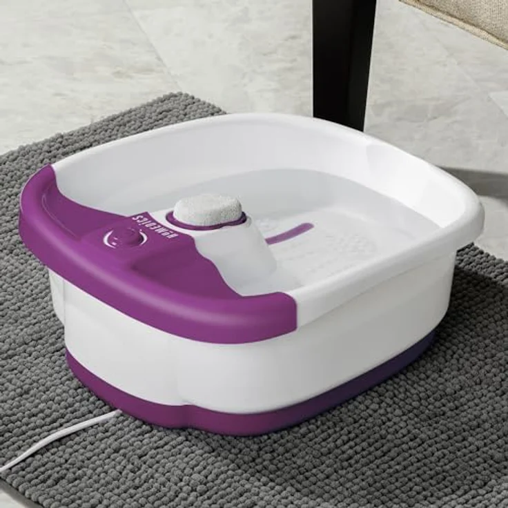 HoMedics Fuß-Spa und Massagegerät mit Warmhaltefunktion, Fußsprudelbad mit beruhigender Fußmassage, Extra viele Luftblasen, Pediküre Bimsstein, Durchblutungsfördernd – Bild 5