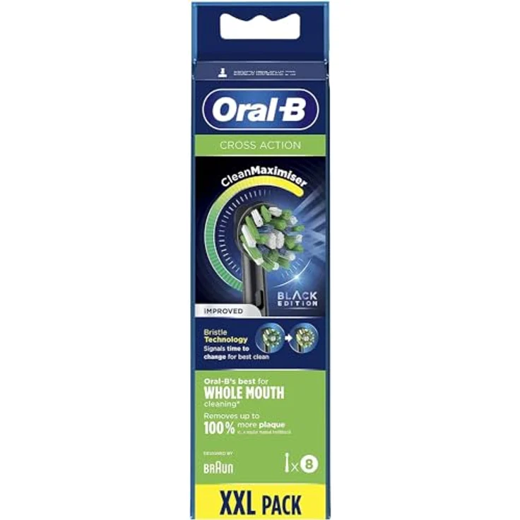 Oral-B Crossaction Ersatzbürsten schwarz Edition mit Cleanmaximiser Technologie – Bild 2