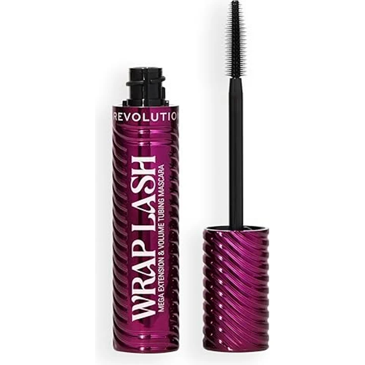 Revolution, Wrap Lash Tubing Mascara, Wischfest & Wasserfest für Maximale Länge und Volumen, Vegan & Tierversuchsfrei, Burgunderrot, 8,5 ml – Bild 1