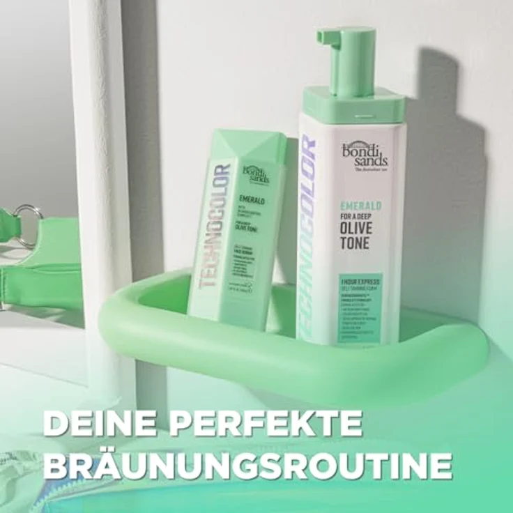 Bondi Sands Technocolor Emerald Selbstbräunungsschaum, Farbton Golden Olive Bronze, 200 ml, schnell einziehend mit natürlichem Bräunungseffekt und feuchtigkeitsspendend – Bild 8