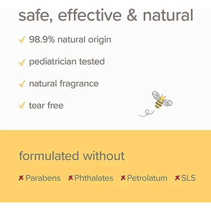 Burt's Bees Baby Shampoo & Waschgel Original Parfümfreie sanfte Babyseife 235 ml – Bild 5