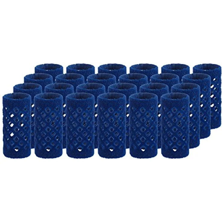 Efalock Professional Metallwickler beflockt kurz, 21 mm, blau, 2er Pack, (2x 12 Stück) – Bild 3