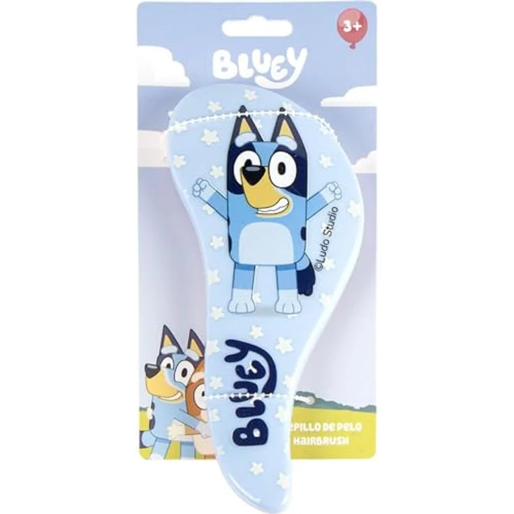 Cerda Bluey Haarbürste, Kinder Entwirrbürste Detangler für schonendes Kämmen, blau – Bild 2