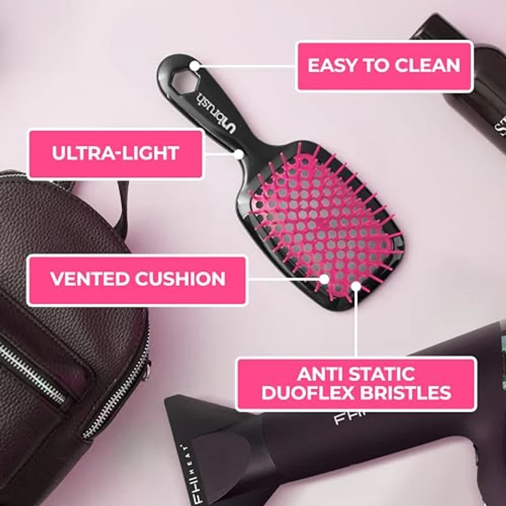 UNbrush Original Collection Detangling Hair Brush, sanfte Entwirrung für nasses und trockenes Haar, Blossom Pink, Unisex – Bild 6