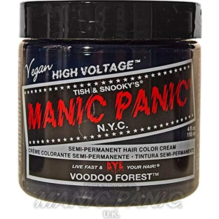 Manic Panic Voodoo Forest Classic Creme, Vegan, Cruelty Free, Green Semi Permanent Hair Dye 118ml